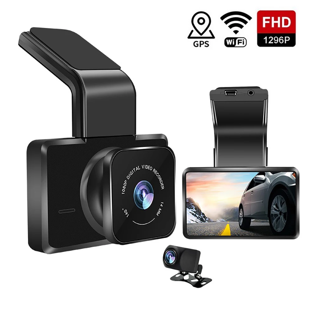 

Видеорегистратор автомобильный, Wi-Fi, GPS, Full HD 1080P