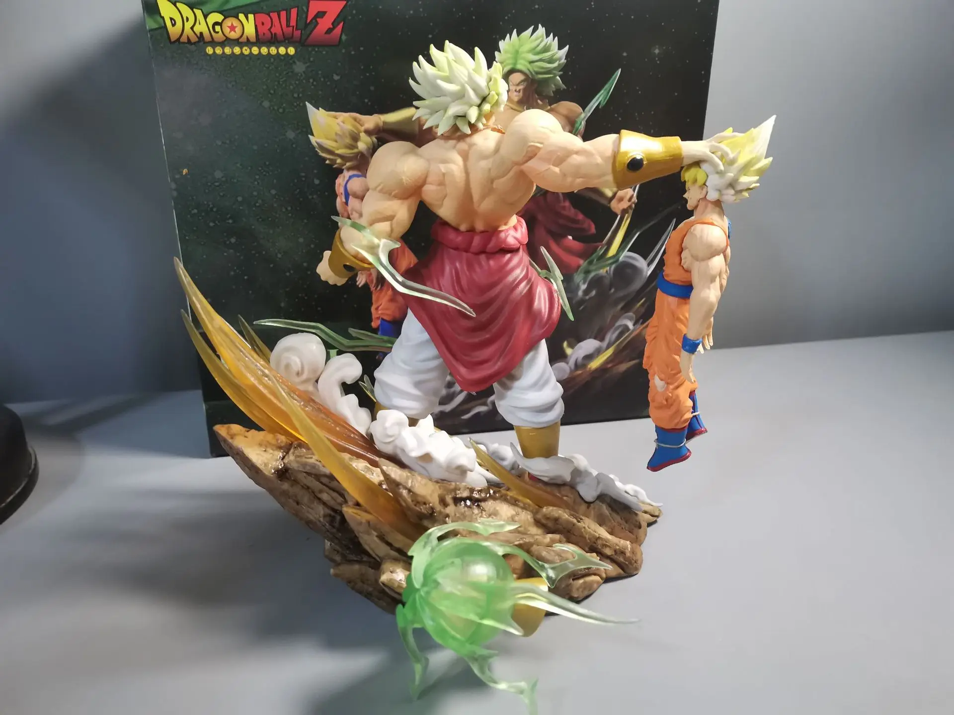 20cm Anime Dragon Ball Gk Broli Vs Goku Action Figure Statue Pvc Statue Ornaments Scene Figure Model Collectible Kid Toy Gifts