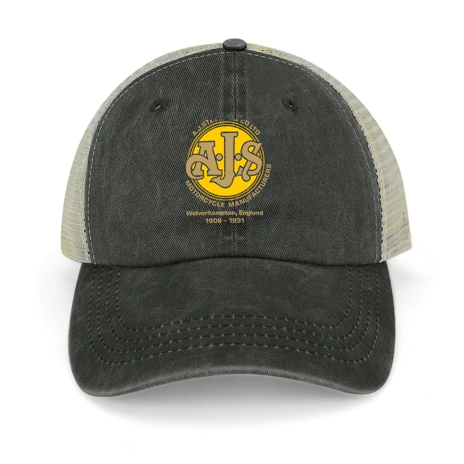 

Vintage AJS Motorcycle design Baseball Cap Hat Baseball Cap custom Hat Wild Ball Hat For Man Women's