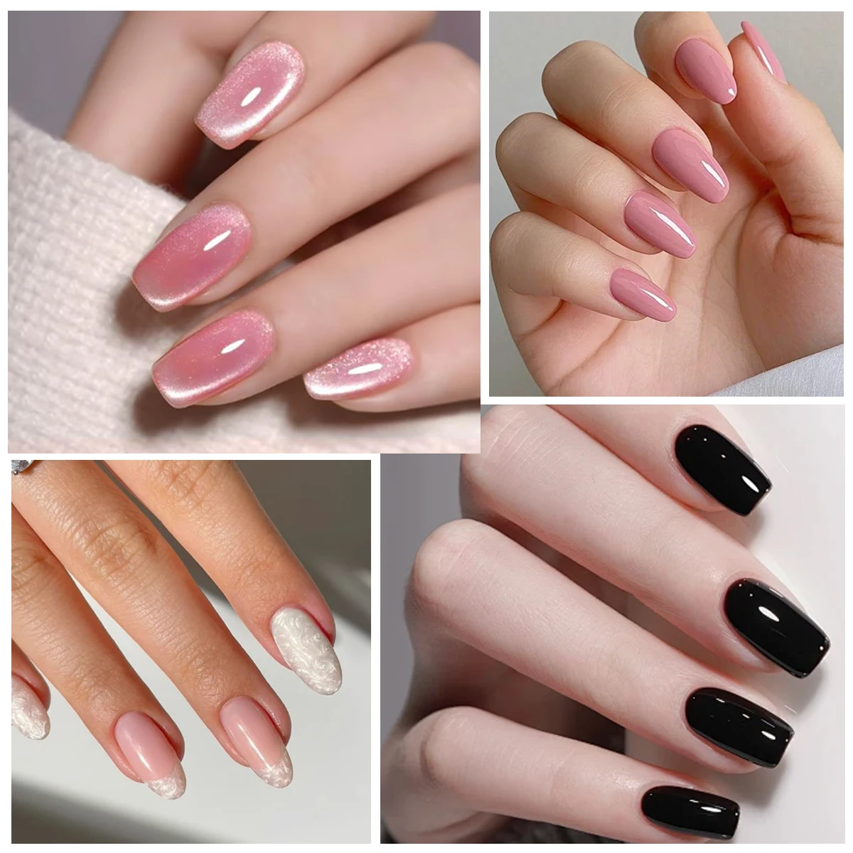 طقم طلاء أظافر جل مكون من 6 قطع مع معطف أساسي، وديكورات ملونة للحفلات والزفاف لجميع المواسم، هدية للنساء. #2