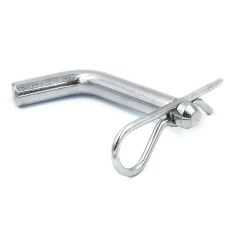 1/2 Inch Hitch Pin & Clip, Grooved Head, Galvanized, Steel, Class I/II, Fits 1-1/4 Inch Receiver