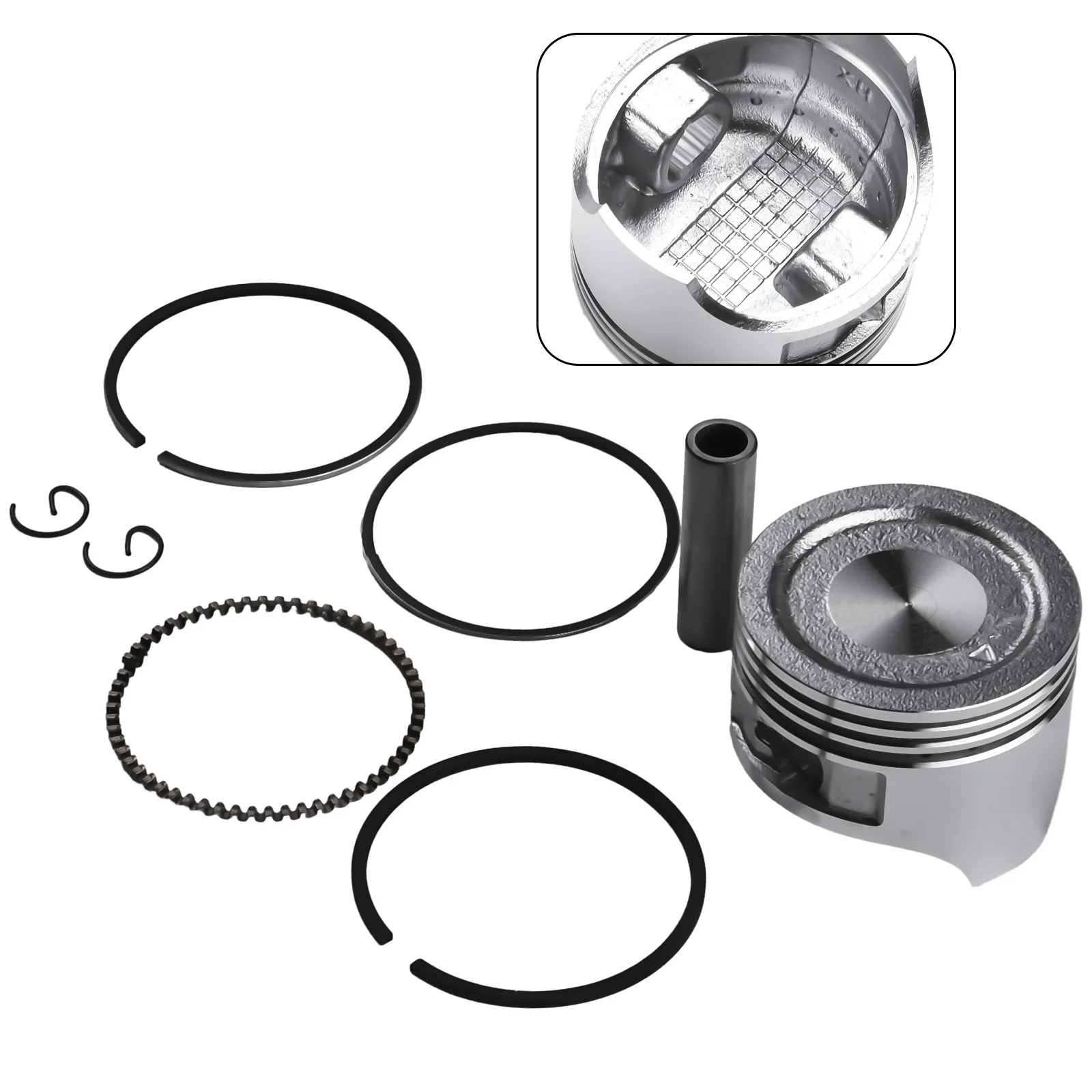 Lawnmower Piston (60mm Bore) 1 Set 13101-ZH7-010 Replacement Standard & Rings Accessories Components For HONDA