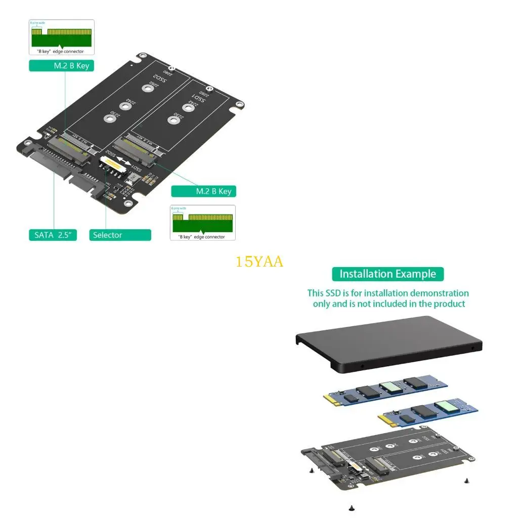 15YA zwei M.2 B -Schlüssel zu Satas 2,5 -Zoll