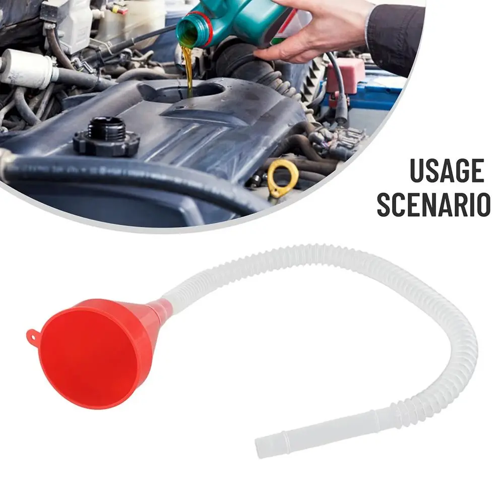 1Pcs with Detachable Hose Oil Funnel Plastic Flexible Car Refueling Funnel Universal Filling Funnels Car Motorcycle Engine Oil