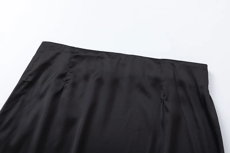 Damen-Rock aus simuliertem Seidensatin im lässigen europäisch-amerikanischen Stil, Wickelrock für den grenzüberschreitenden Modehandel – Detail 28