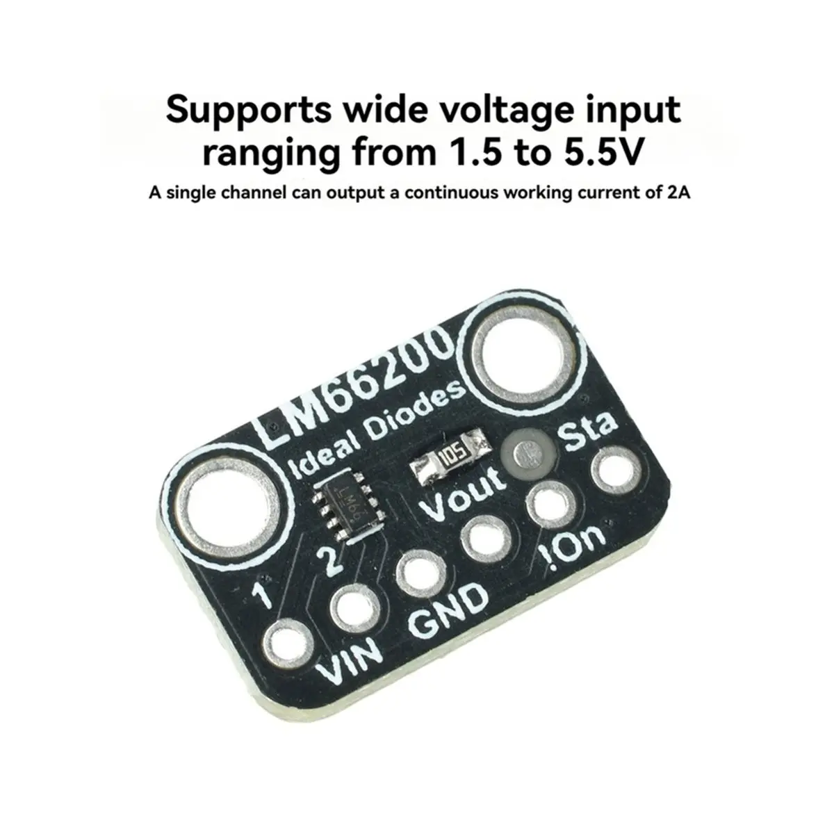 LM66200 Ideal Diode Module DC1.5V-5.5V 2A Dual-Channel Power Switches Module Automatic Switching for Power