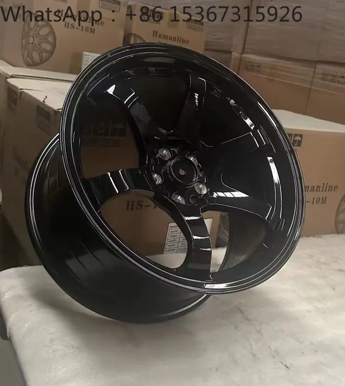 17 Inch 5x100 5x143.1 Cast Alloy Concave Wheel Rims Matte Black Ultra Black Sport Aftermarket Replica Wheels