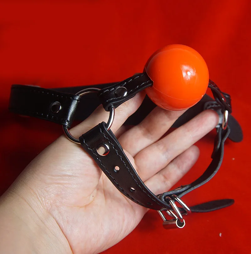 BDSM Mouth Gag.Slave Gag Ball,Ballgag with Short Chin Strap,Bondage,Restraints,Sex Toys for Couples,Adult Games