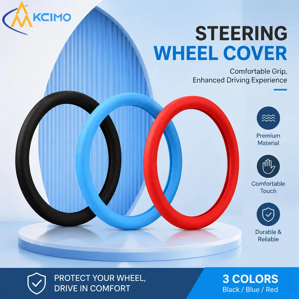 1pc Soft Silicone Steering Wheel Cover Non-Slip Protector Car Auto Interior Accessory Sleeve for Enhanced Grip And Comfort