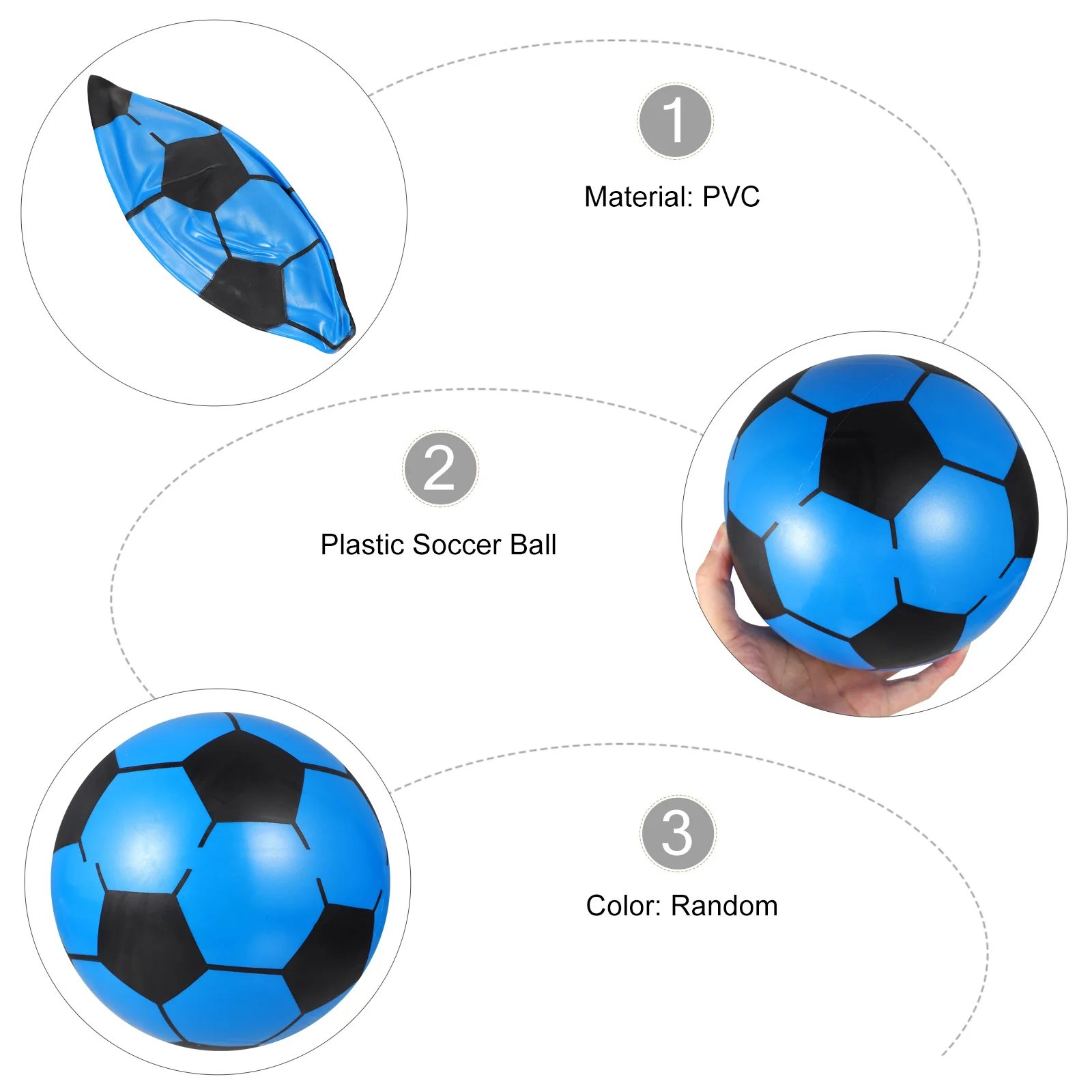 6 Pcs Kids Football Inflatable Soccer Balls Toy for Toys Set Colorful Pvc Child