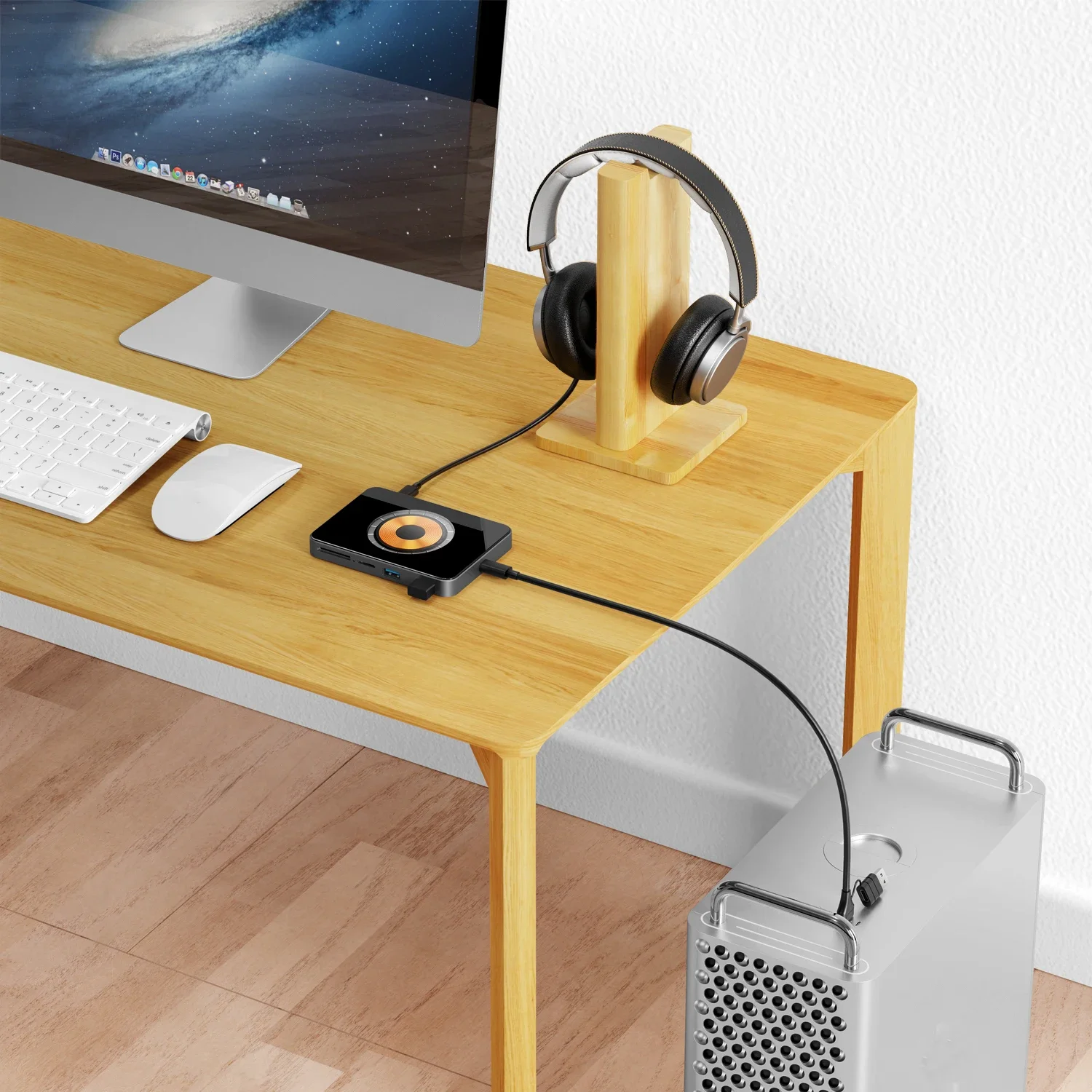 9-in-1 USB C HUB 30W Wireless Charging Type C HUB Docking Station Fast Charging USB 3.0 HUB 5Gbps for PC Laptop MacBook pro - Image 3