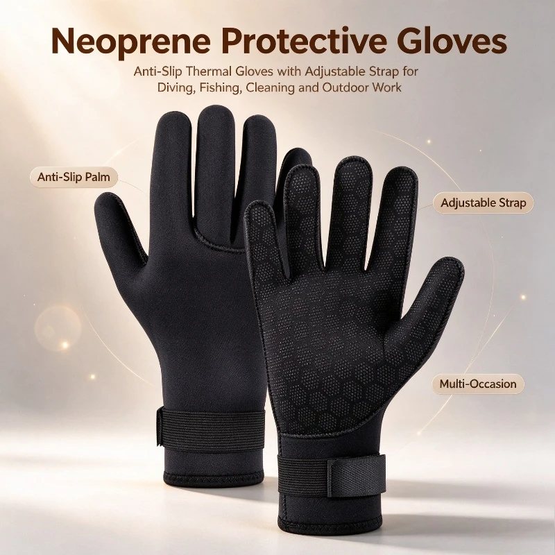 Adult Snorkeling Diving Gloves Anti Slip Wear Resistant Anti Scratch Warm Cold Proof Fishing Gloves For Men And Women