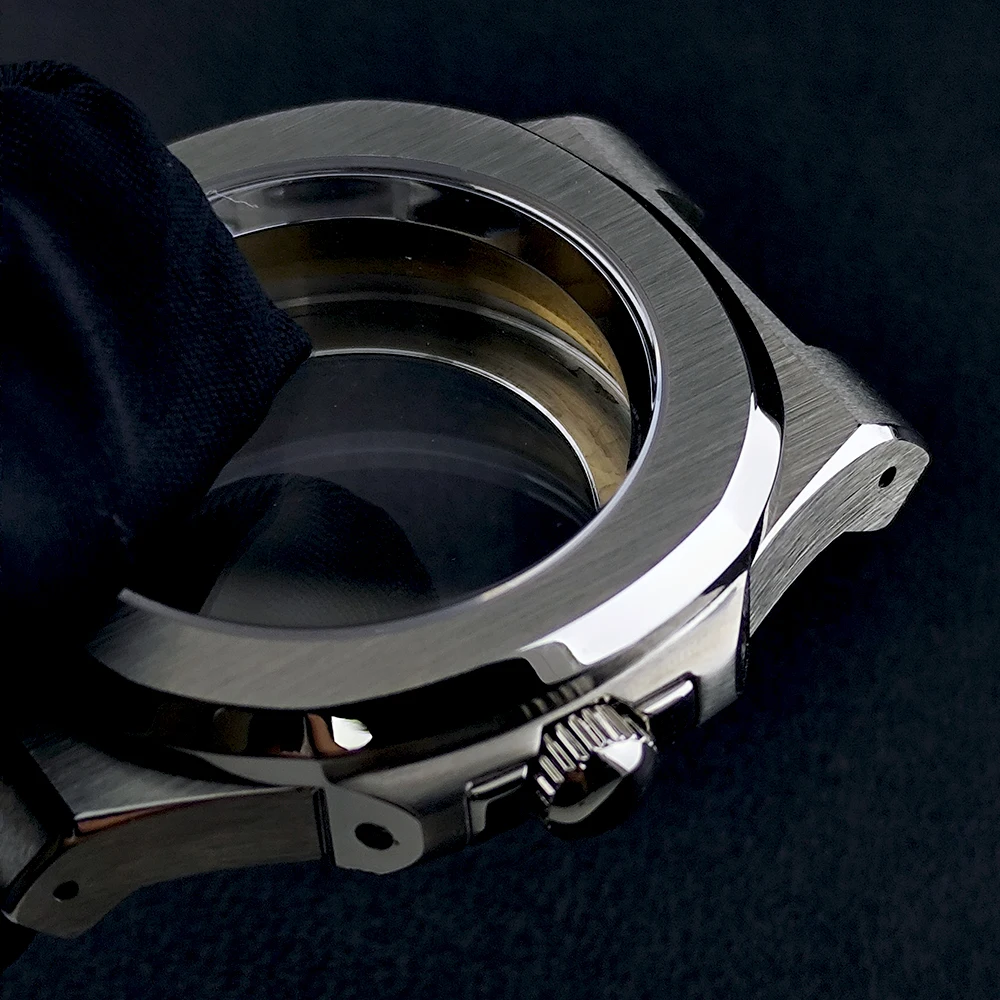 Boîtier de montre NH35 en acier inoxydable pour hommes, logo personnalisé, cadran en verre saphir, adapté au mouvement NH35, accessoires de montre