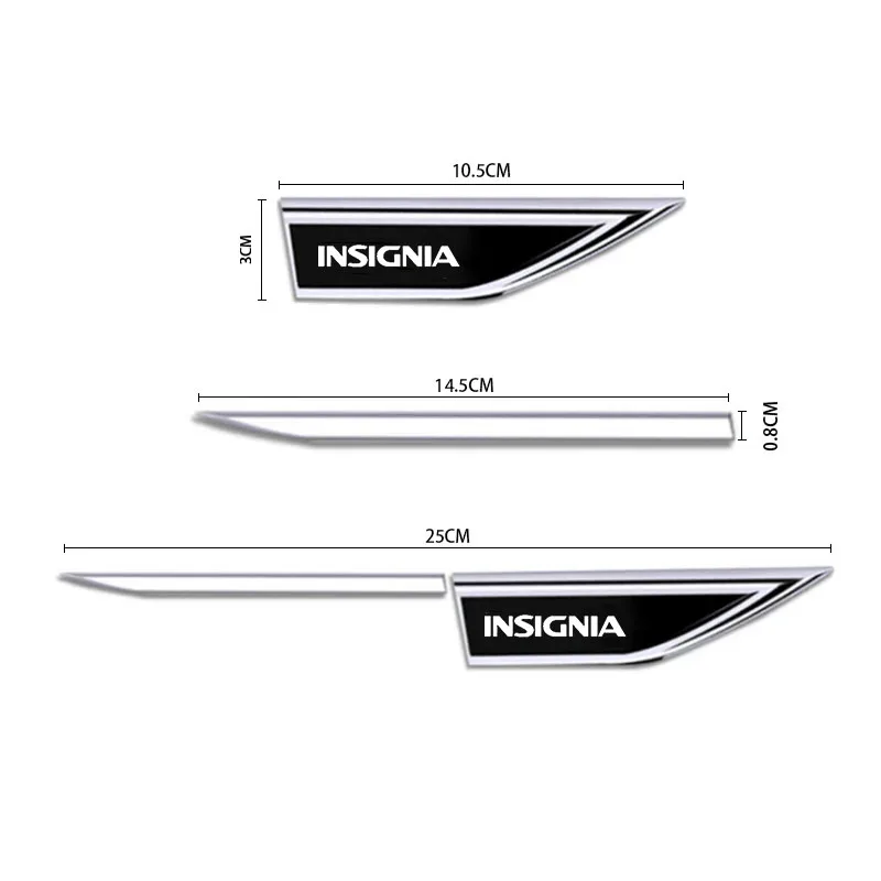 2PCS Car Side Fender Knife Stickers Emblem Badge Decals Trim Styling For OPEL OPC LINE Insignia Accessories