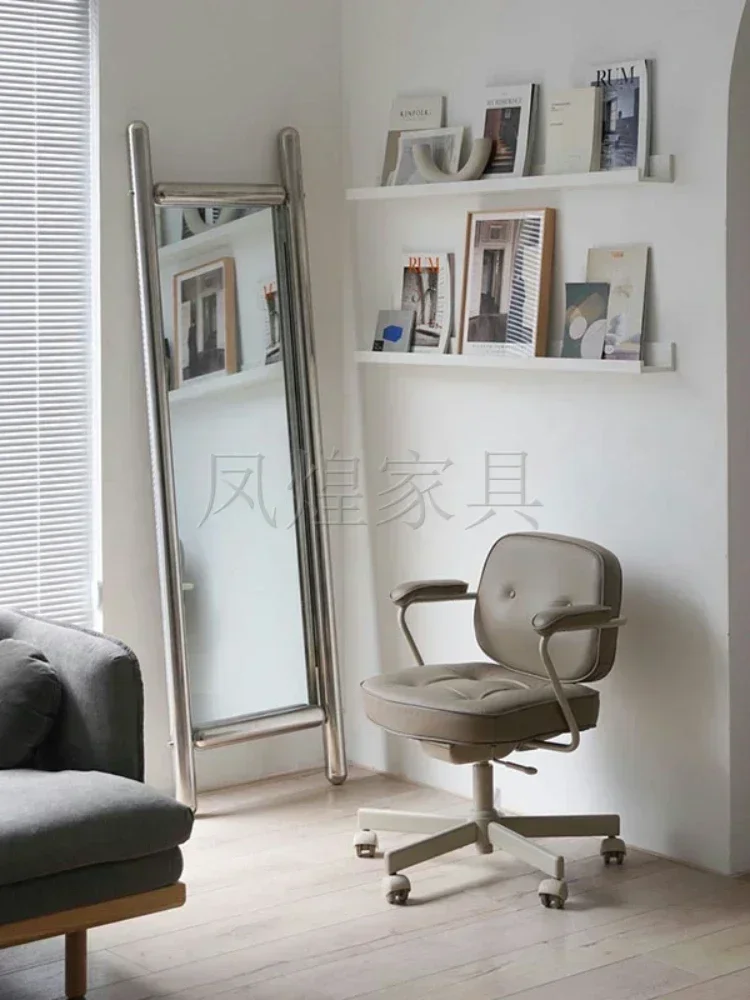 Body Full-Length Mirror Retro Nordic Household Stainless Steel Floor Full-Length Mirror188x57cm