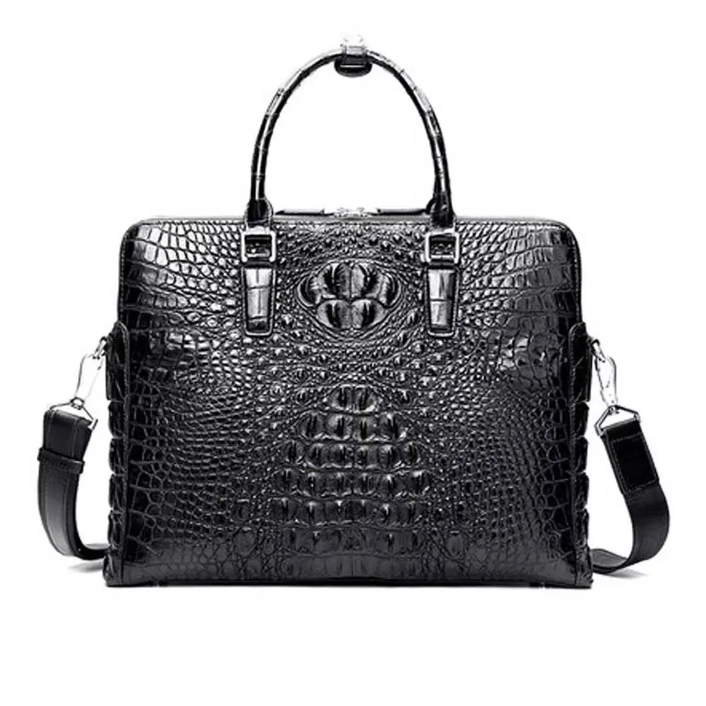 hanlante new Crocodile handbag men  large capacity men's handbags men briefcases male Crocodile handbag