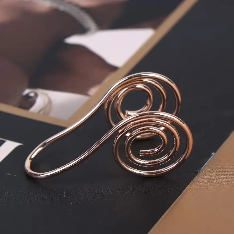Adjustable Metal Palm Ring Handmade Unique Spiral Jewelry Accessory for Graduation Souvenir Gift