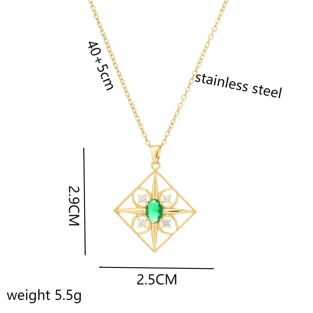 Комплект золотых шестиугольных женских колье с натуральными изумрудами, легкие роскошные и элегантные женские украшения.