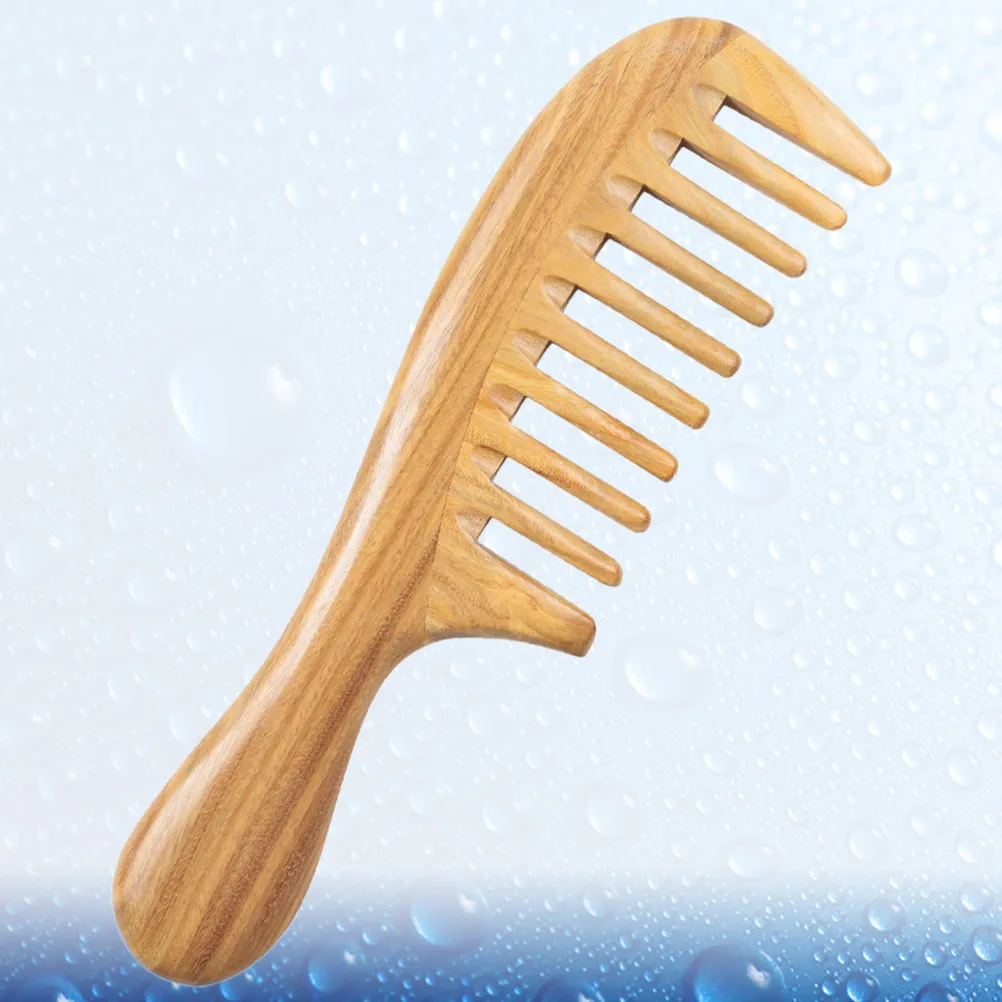 1Pcs Premium Sandalwood Comb Natural Wood Detangler for Color Treated Hair Gentle on Scalp Breakage Free Styling Comb for Women