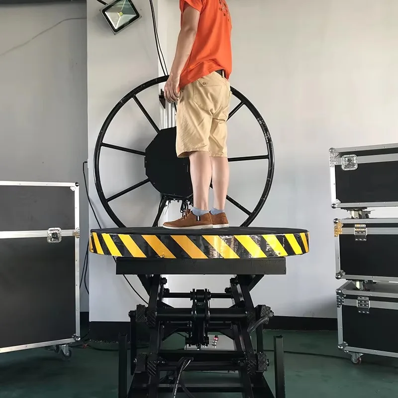 Rigeba Customized High Quality  Lifting  Rotation Stage  with DJ  Table Stage for Show