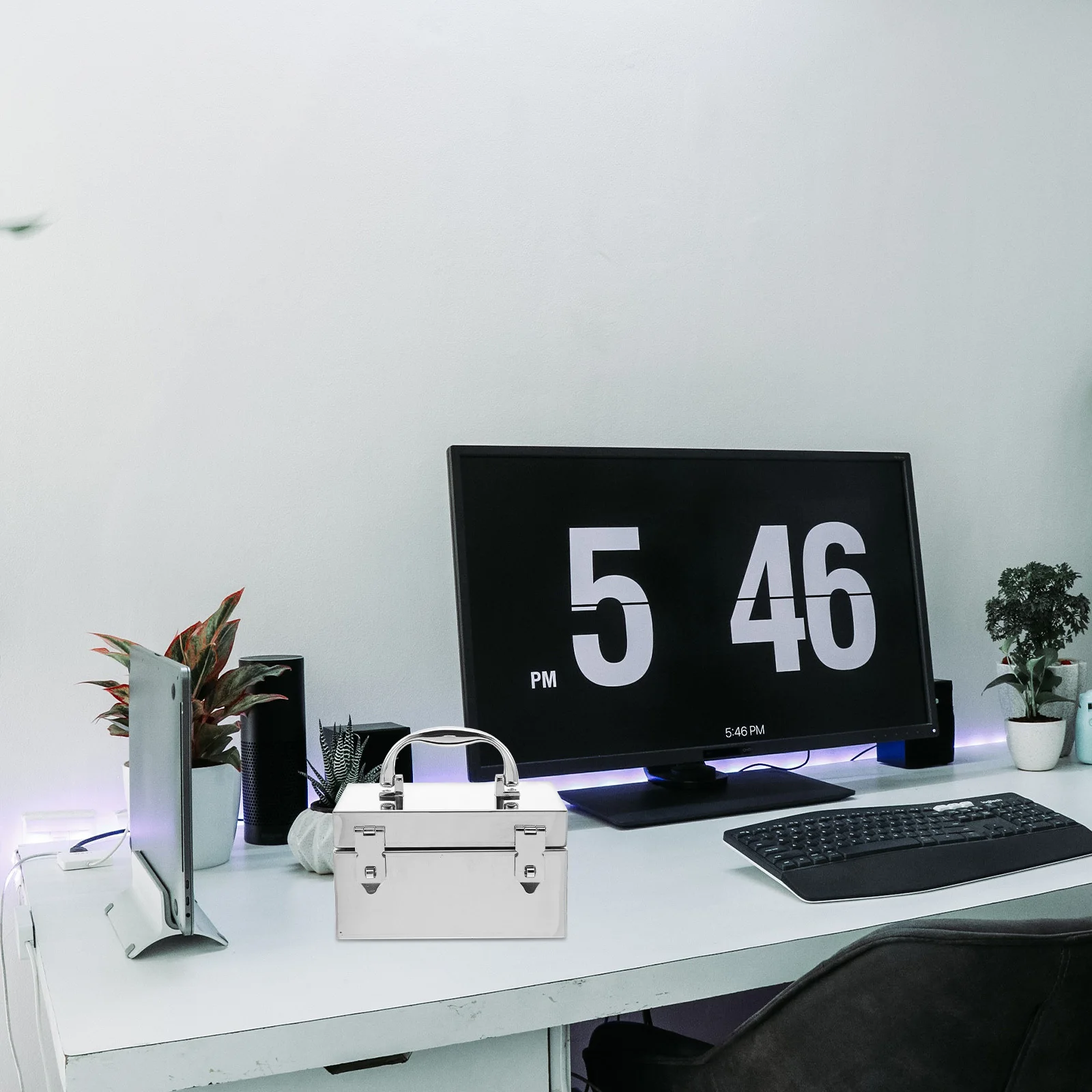 Portable Metal Cash Box with Key Lock Secure Stainless Steel Safe for Bills Receipts and Valuables Compact Design for Daily Use