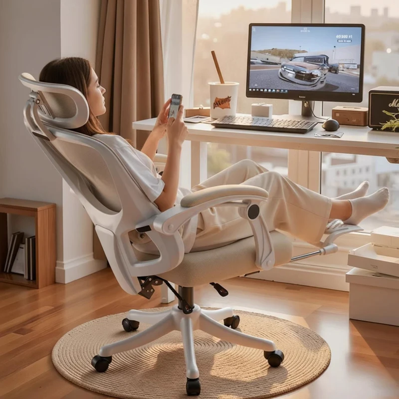 

Lightweight Backrest Office Chair Swivel Comfortable Relaxing Ergonomic Office Chair Designer Computer Taburete Home Furniture