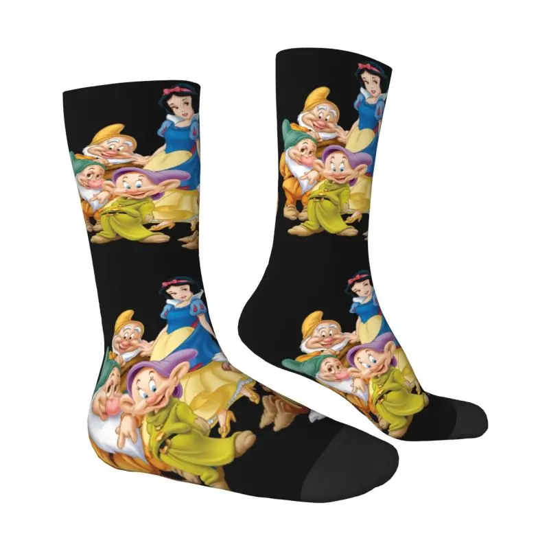 جوارب كرتونية مخصصة بيضاء ثلجية والأقزام السبعة للرجال والنساء ، جوارب طاقم عصرية دافئة #2