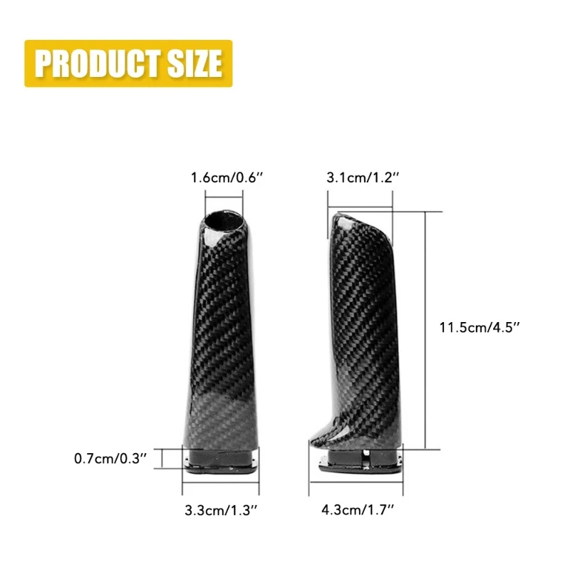 Carbon Fiber Style Handbrake Brake Handle Cover For BMW E60 E61 E63 E64 X1 E84 X3 E83 Z4 E85 E86 M3 M4 F80 F82 F32 Accessories