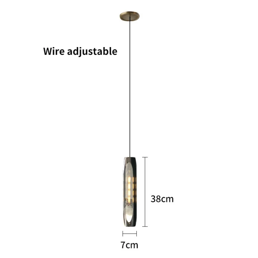 Modern Crystal Pendant Lights for Bedroom Bedside Entrance Hanging Lamp Decoration Ceiling Chandelier Brass Glass Bathroom Hotel