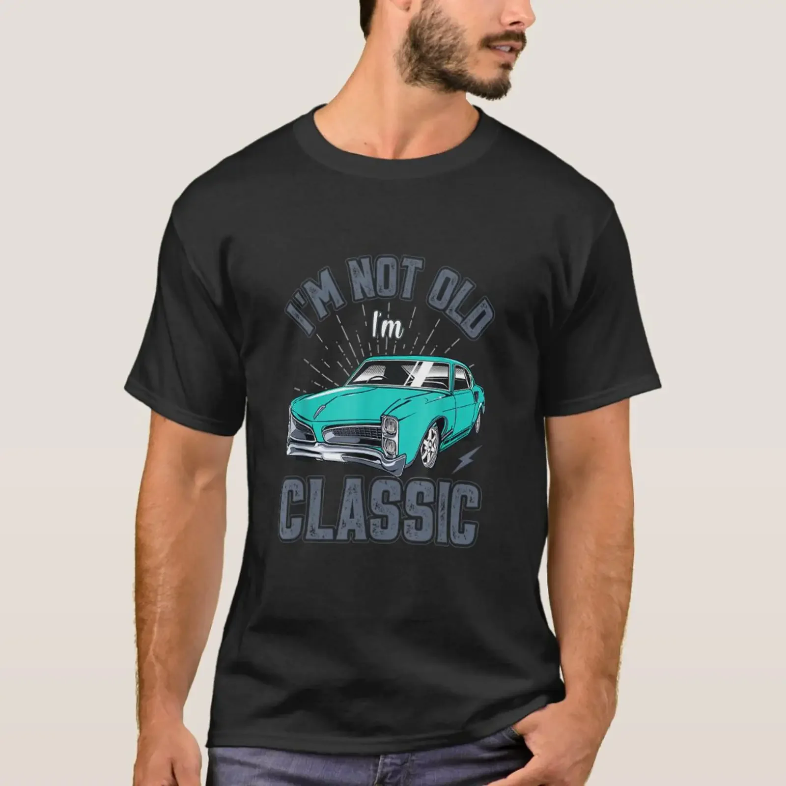 Not Old but Classic Mens Dad Grandpa Oldtimer Ca T Shirt vintage Washed Breathable Casual streetwear Stretched