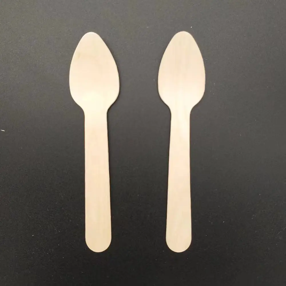 High Quality Biodegradable wood cutlery spoon wood grain cutlerywooden cutlery kit