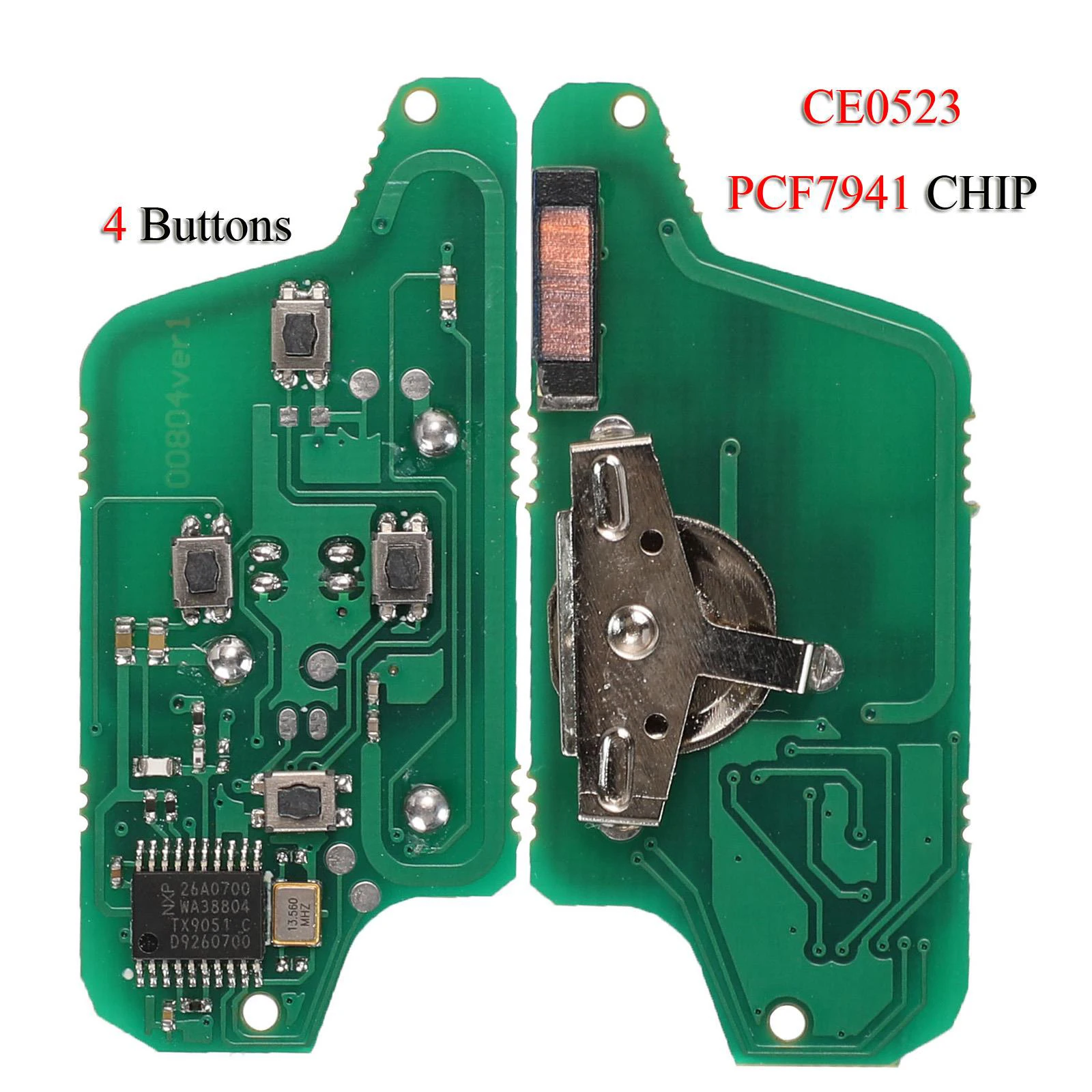 jingyuqin 10PCS/Lot Remote Car Key Circuit Board For Citroen For Peugeot 433MHZ ID46Chip CE0523 PCF7941 CE0536 PCF7961 ASK/FSK