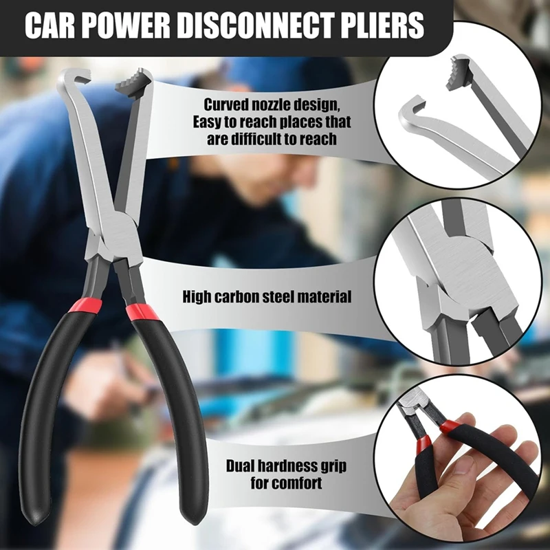 ABBN-2Pcs Electrical Disconnect Pliers, Electrical Connector Separator, Automotive Tools Electrical Connector Pliers