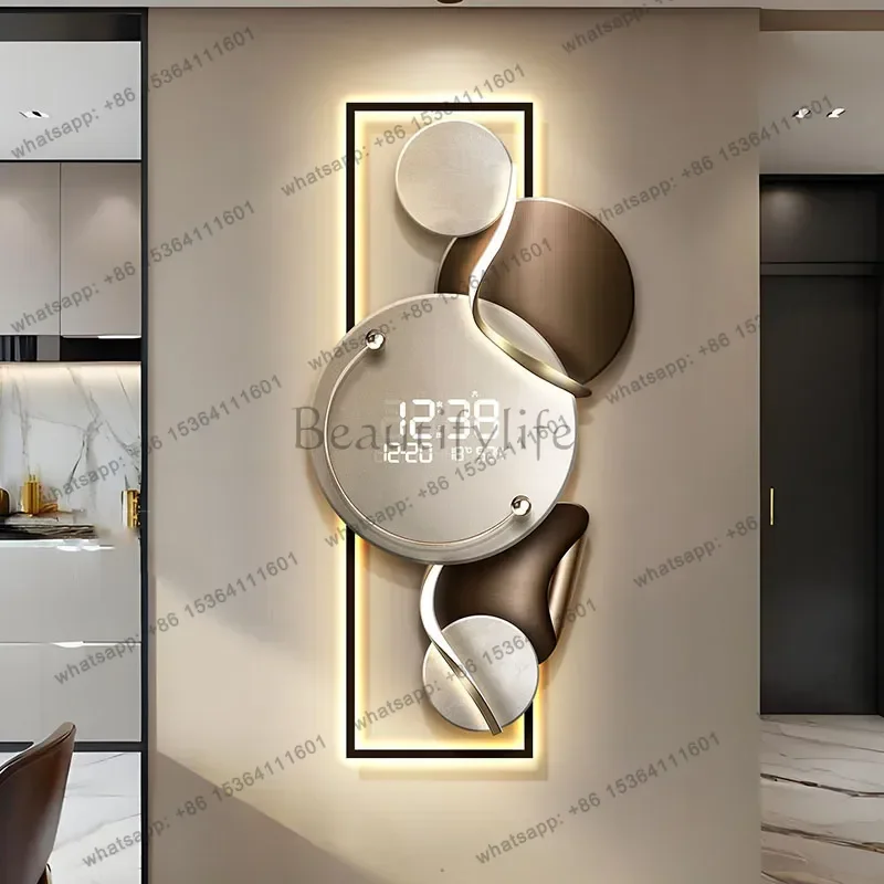 Xenomorph Luminous Wall Clocks Luxury Digital Creative Design Nordic Wall Watch Aesthetic Interior Reloj Pared Home Decorations