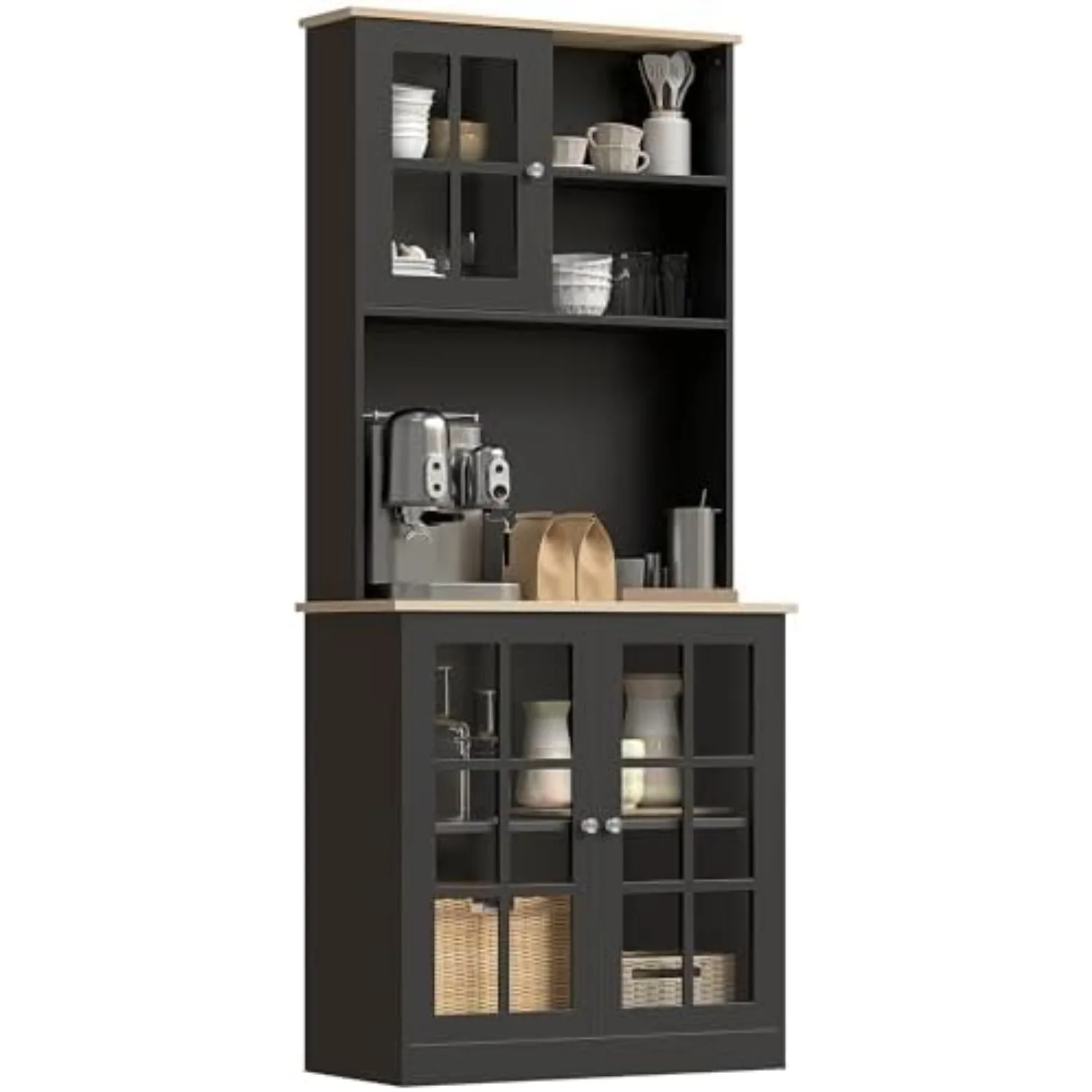 Kitchen Pantry Storage Cabinet 72