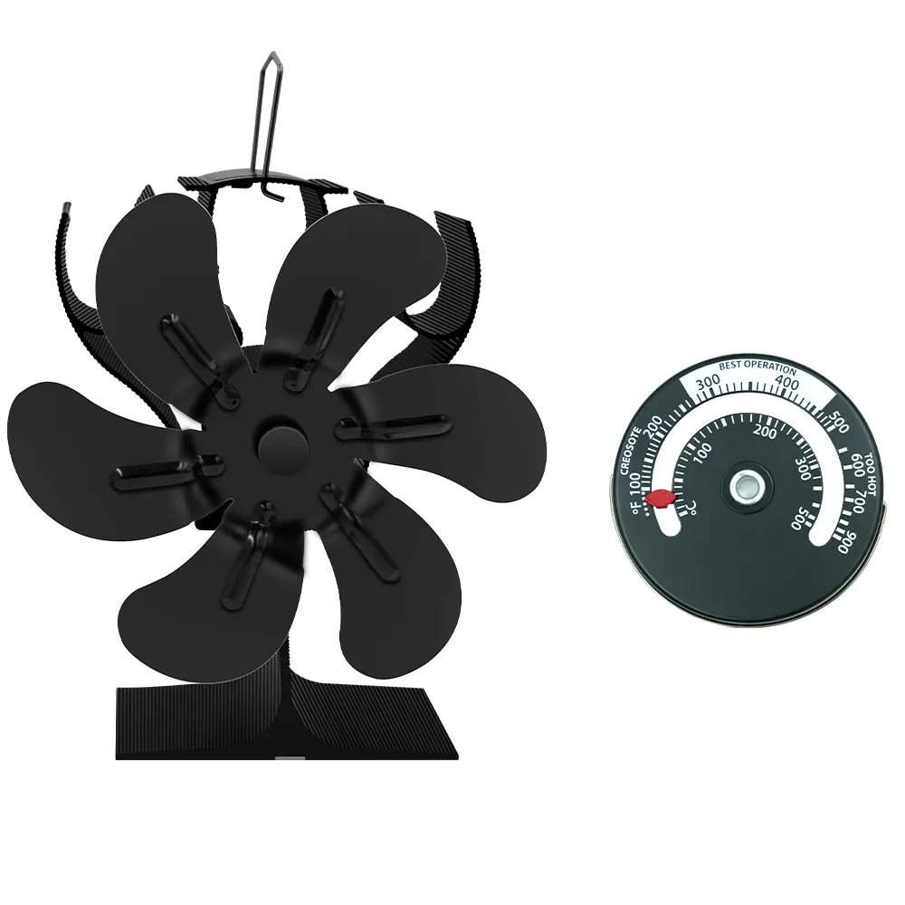 

Вентилятор для камина с 6 лопастями, для теплого дома зимой, эффективное распределение тепла, вентилятор для печи с горячим воздухом, экологичный, тихий