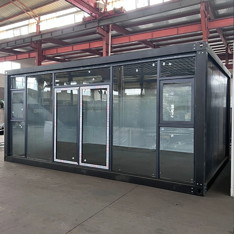 

Villa courtyard glass curtain wall movable board room sunshade heat insulation sun room broken bridge aluminum container room