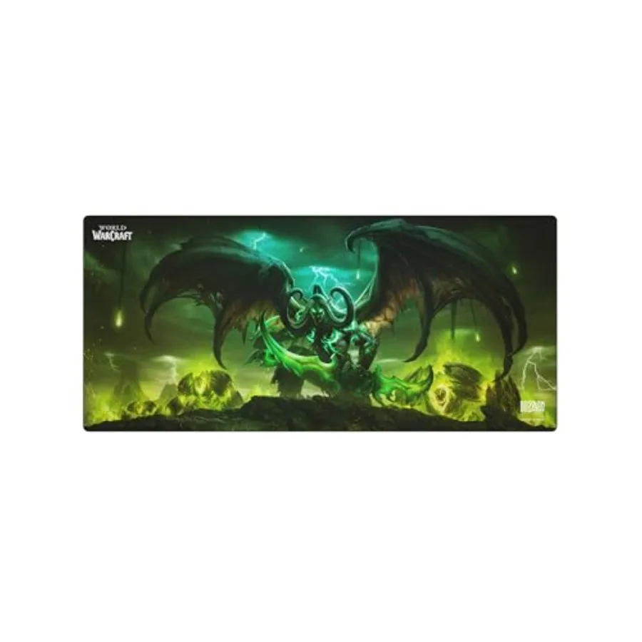 

World of Warcraft Gaming Mouse Pad, Computer Mouse Mat, Flat Stitched Edge, Non-Slip Rubber Base, Gamers and Office Use, 35 x 1