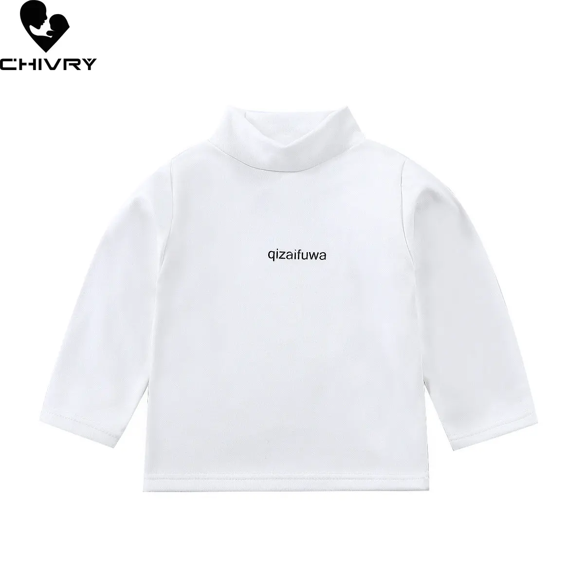 Kids T-Shirts New 2023 Spring Autumn Boys Girls Kids Letter Bottoming Shirt Tops Children Turtleneck Long Sleeve Casual T-shirts