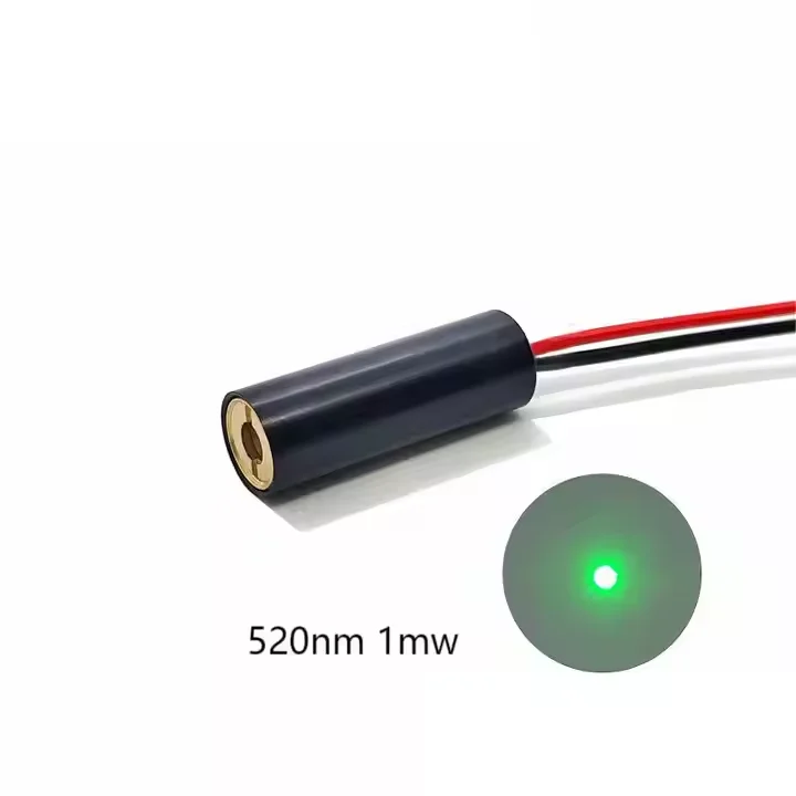 

9X26mm 520nm 1mW Internal Focusing Green Dot Laser Module Laser Light