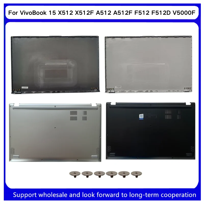 New For Kailxuling VivoBook 15 X512 X512F A512F F512  V5000F V5000D J LCD Back Cover/ Bottom Case Cover/ D Shell /13N1-6TA0T01