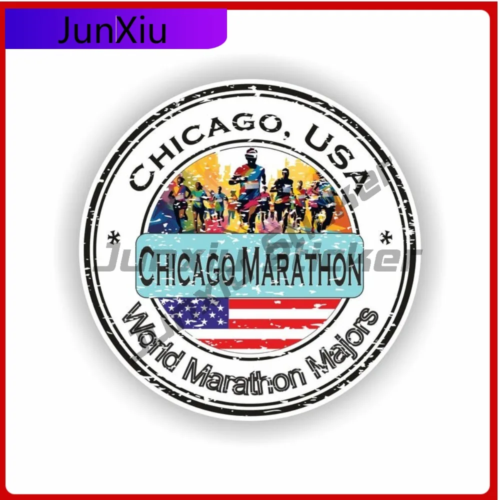 

Chicago Marathon World Majors Cool Creative Motorcycle Waterproof Exterior Parts Vinyl Decal For Car Truck SUV Window Bumper