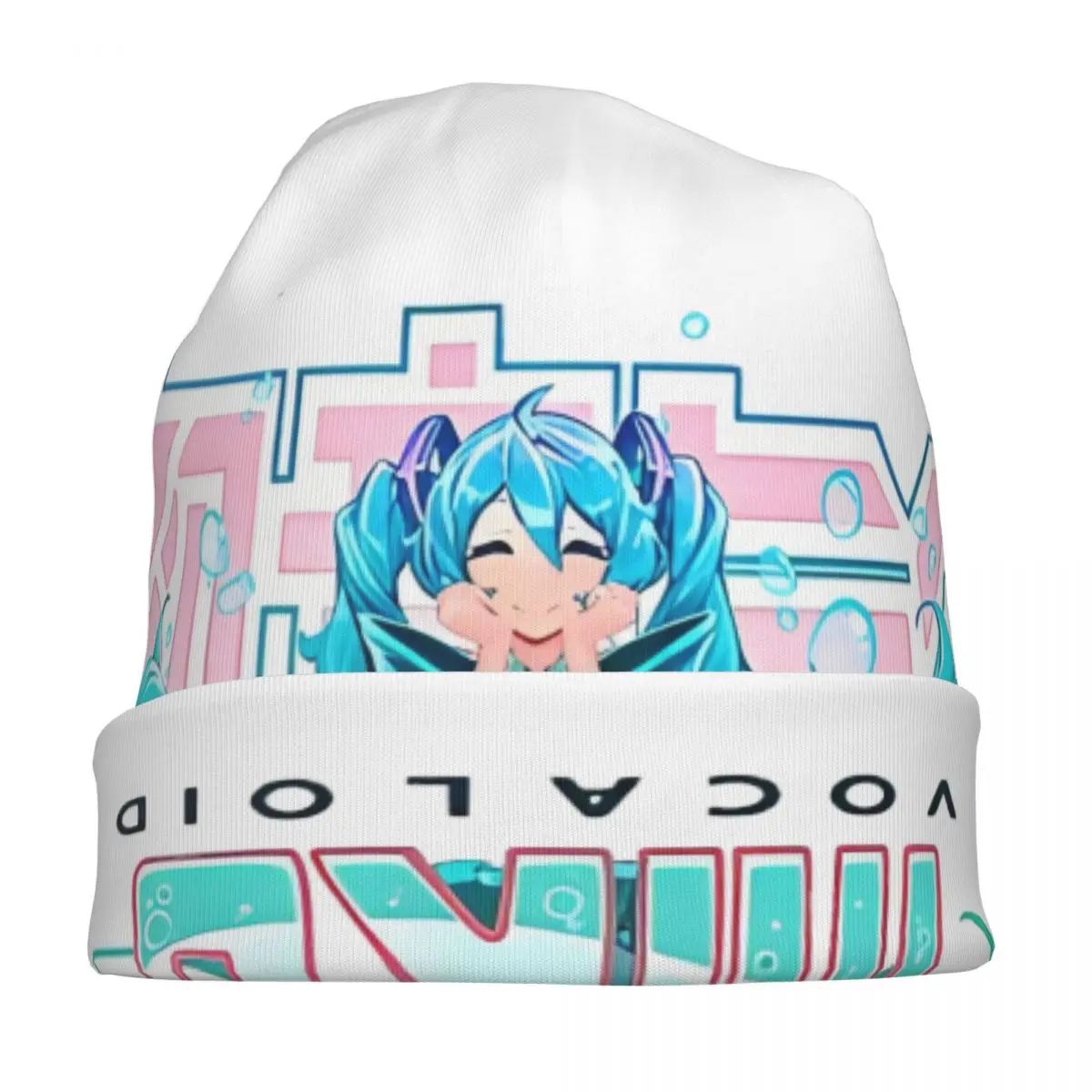 Hatsune Miku Chemo Beanie Pria Wanita Pakaian Musim Dingin Topi Skullies Topi Rajut