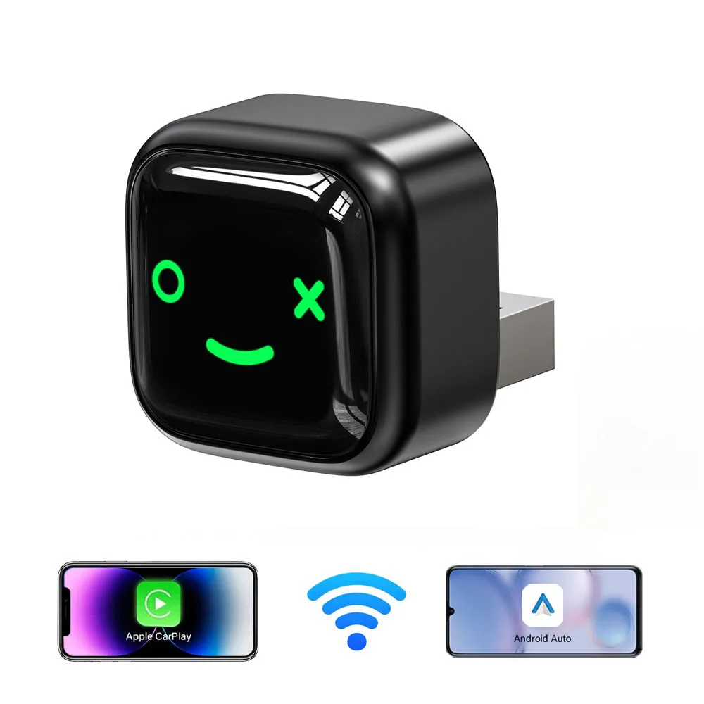 Looook Store 2026 New M12 2‑In‑1 Wireless CarPlay Adapter for Factory Wired CarPlay & Android Auto Plug‑Play Bluetooth Converte
