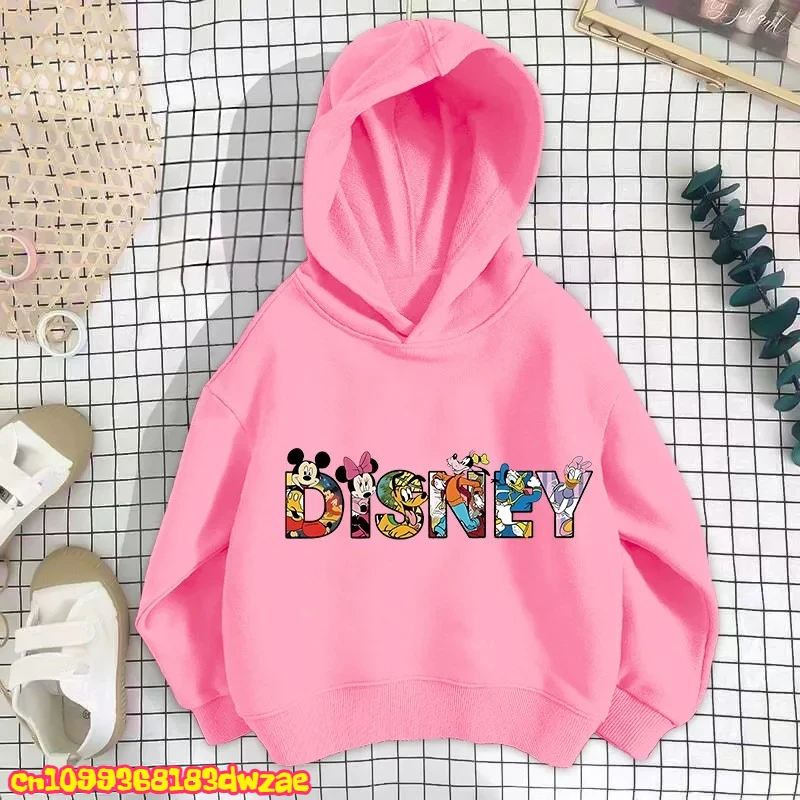 2026 ديزني ميكي طباعة الخريف والشتاء الفتيات بلوزات الأولاد المألوف فضفاض ملابس أنيقة ملابس الأطفال الكرتون #5