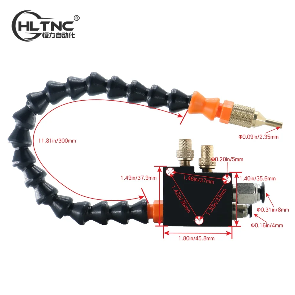 HTNC YS-BPV-3000 Mist Coolant Spray System CNC Coolant Sprayer for Lathe Milling Drilling Engraving Machine Cutting Fluid Coolin