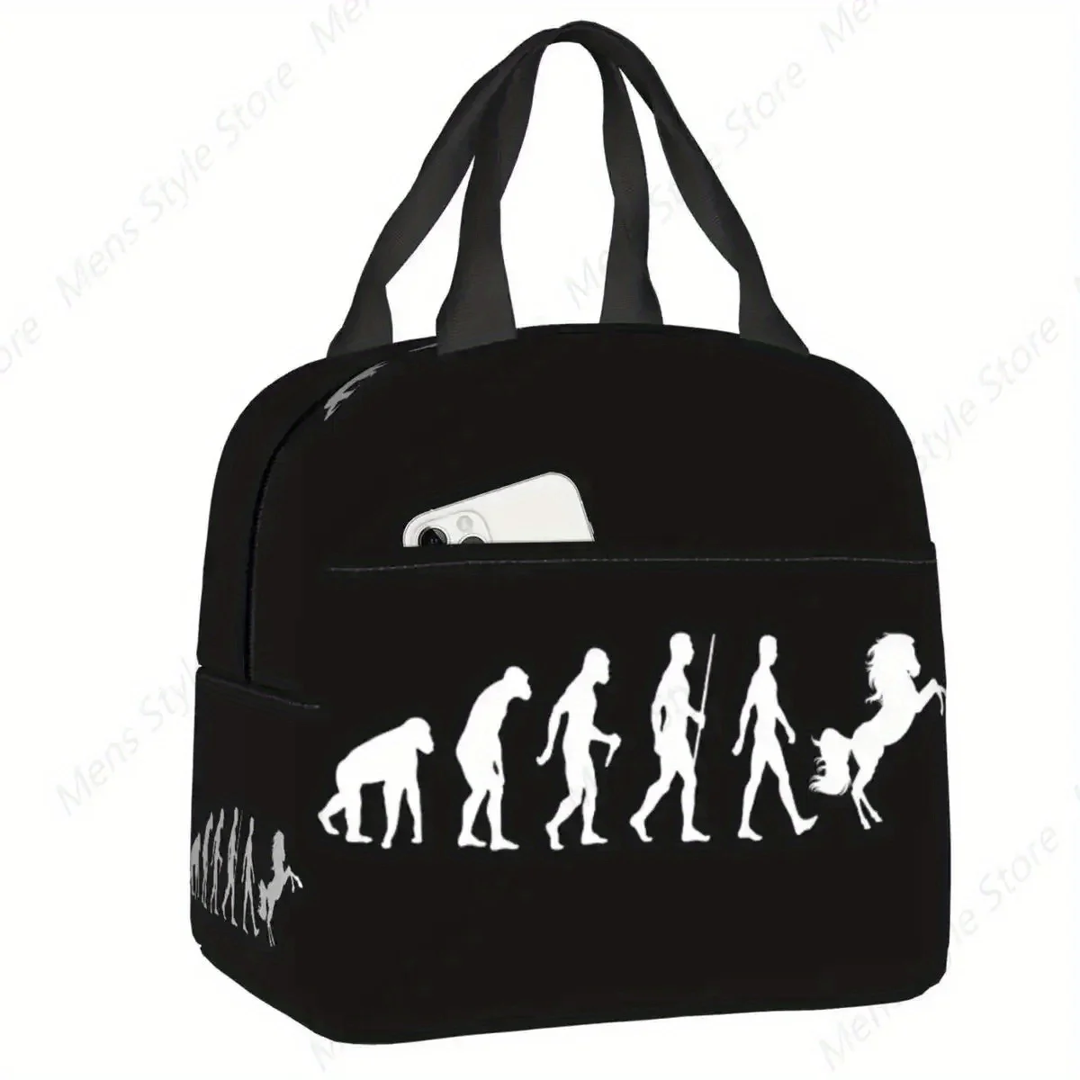 Horse Heart Insulated Lunch Bag for Women Animal Lover Resuable Thermal Cooler Lunch Box Outdoor Picnic Food Container Bags