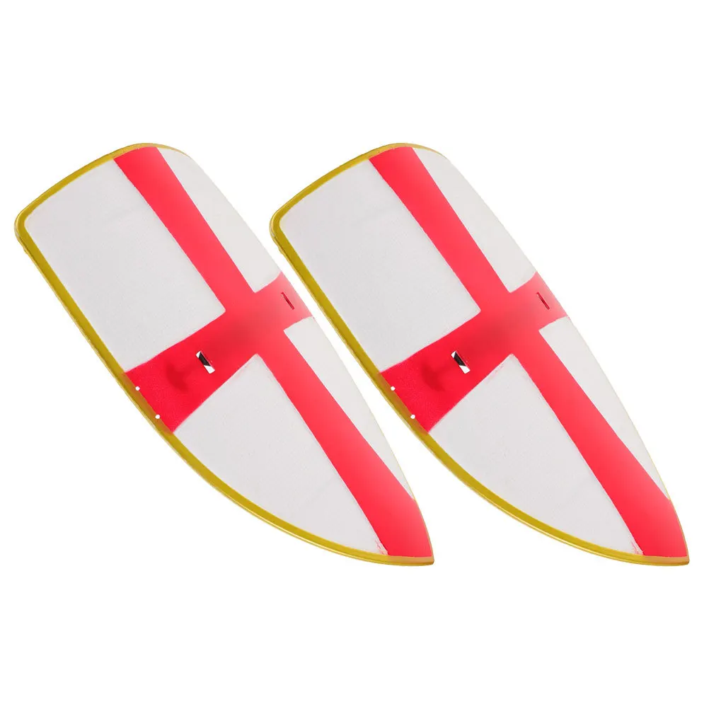 2Pcs Cartoon Cross Pattern Shield Kids Cosplay Accessory Resistant Plastic Props for Parent Child Interaction Play