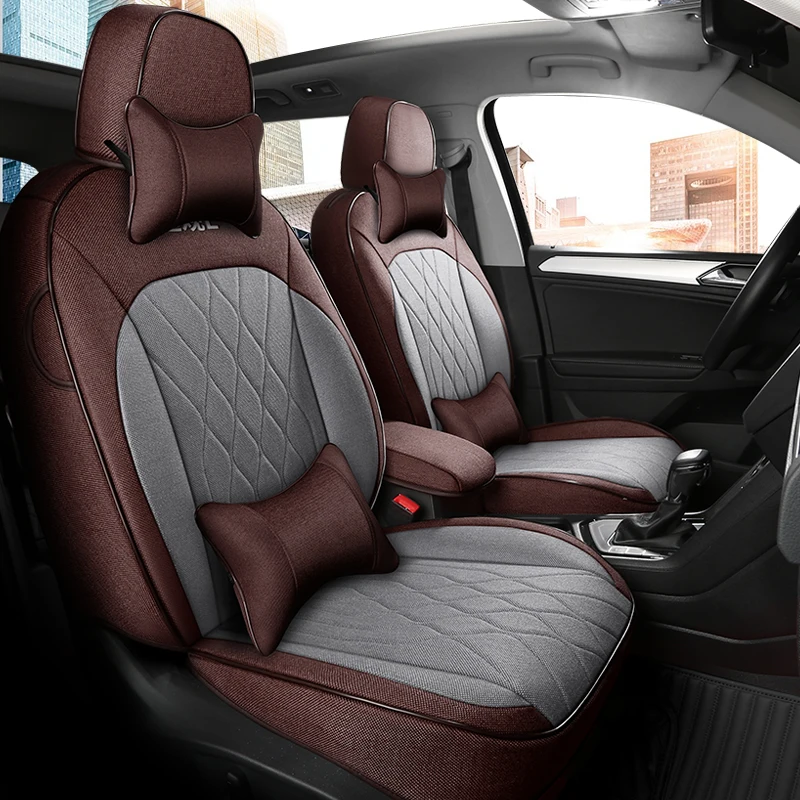

Чехлы на автомобильные сиденья из льна на заказ для Kia k5 dl3 2011 ~ 2015 Mazda CX5 2017 ~ 2024 Tesla Model y 2024 Дышащие автомобильные аксессуары для интерьера