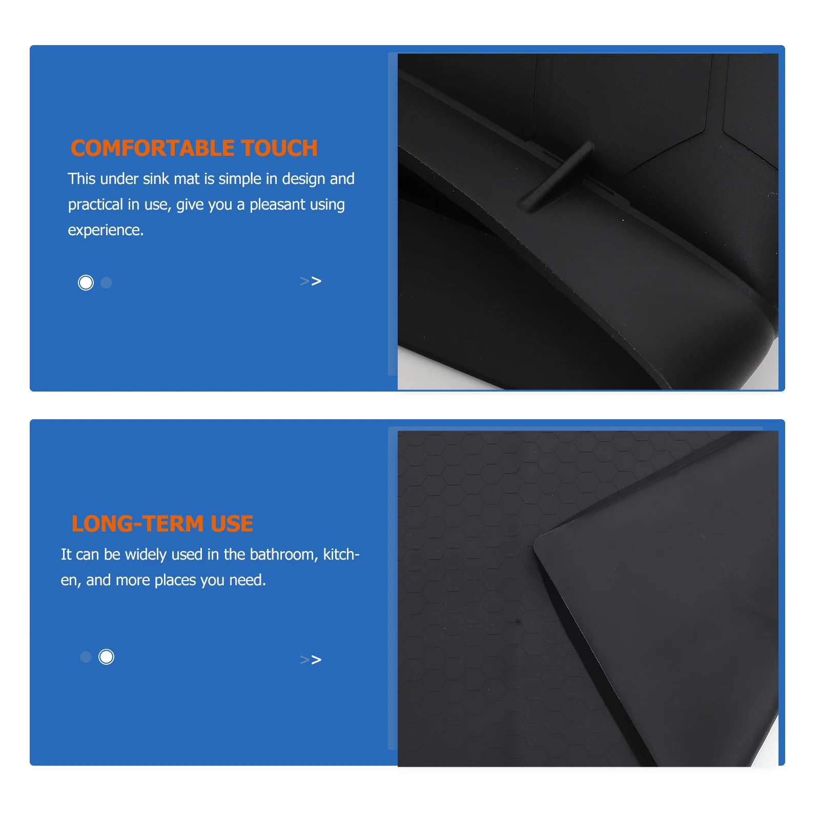 

Waterproof Under Sink Mat Rubber Cuttable Kitchen Cabinet Protector Drip Tray Cabinet Liner For Bathroom Kitchen Use